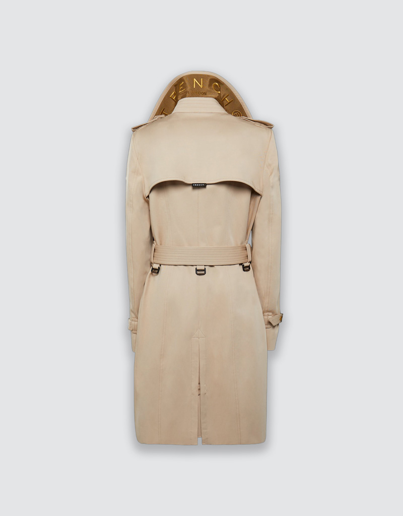Dutchess Superfine Organic Relax Trench Coat (Stone/Gold/Gold)